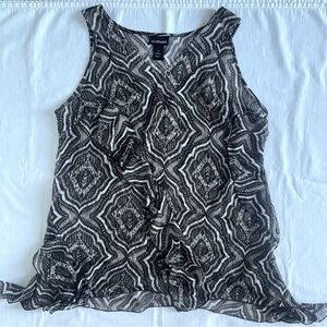 Lane Bryant Sheer Geometric Top Womens 18